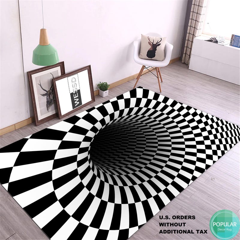 Hole in Floor Optical Illusion Rug - Etsy