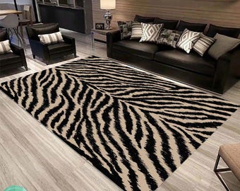 Black and Brown Leopard rug, leopard pattern, zebra rug, zebra pattern, animal pattern, leopard print, leopard decor, art decor, wild animal