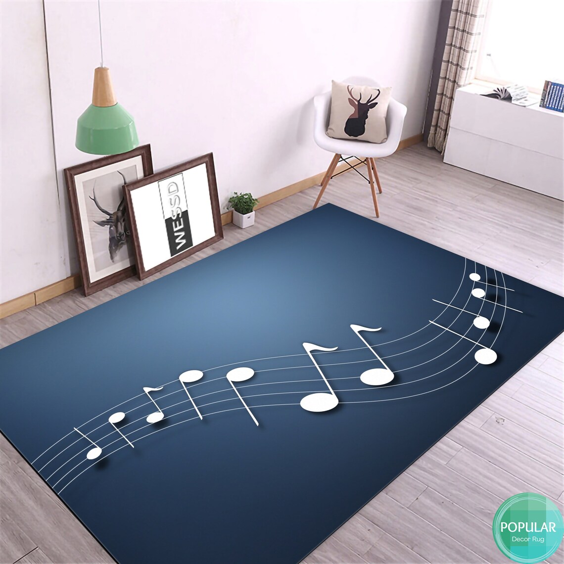 Song Lover, Music Mat, Musical Note Carpet, Modern Mat, Record Rug ...