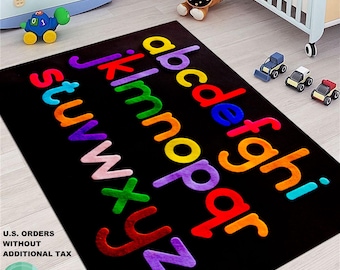 Kinderzimmer ABC Teppich, Kinderzimmer Teppich, Kinderzimmer Teppich, Kinderteppich, Kinderteppich