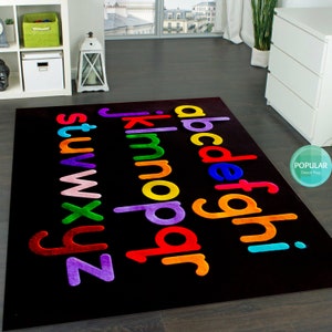 Children's Nursery ABC Rug, Alphabet Carpet, Childrens Bedroom Mat ...