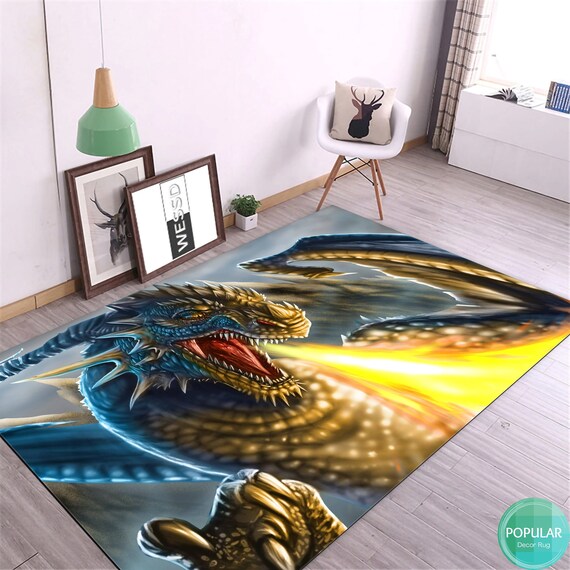 Dragon Mat, Draco Carpet, Wyvern Runner, Fantastic Rug