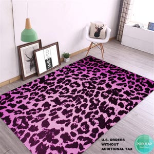 Purple Leopard rug, leopard pattern, zebra rug, zebra pattern, animal pattern rug, leopard print, leopard decor, art decor, wild animal rug