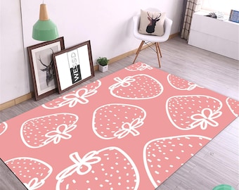 Vibrant Printed Kitchen Rug • Machine Washable Non-Slip Kitchen Rug • Top View of Colorful Spices • Gift For Kitchen