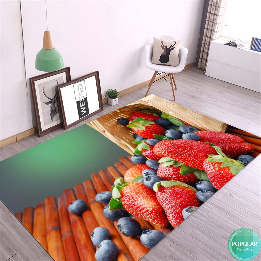 Vibrant Printed Kitchen Rug Machine Washable Nonslip Kitchen Rug