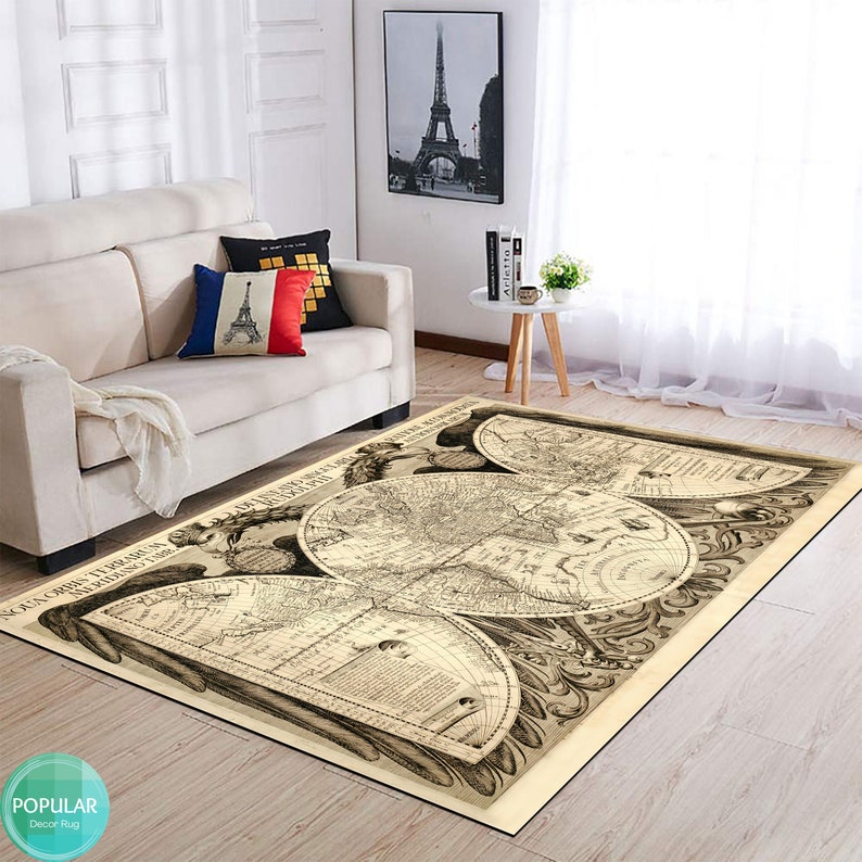 Wall Rug Maps Map Rug, Chart Carpet, Plan Mat, World Map Runner, Kids Room Art, Baby ...