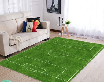 Green Soccer Field, Football Field Gridiron, Sport Rug, Sport, Fan Clup Rug, Play Rug, Kids Play Mat, Green Rug, Kids Room Rug, Decor Carpet