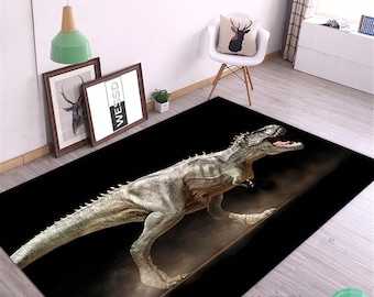 Dinosaur Rug, Dinosaur Mat Decor, Jurassic Park Gift, Animal Carpet, Zoo Runner, Jurassic World Rug