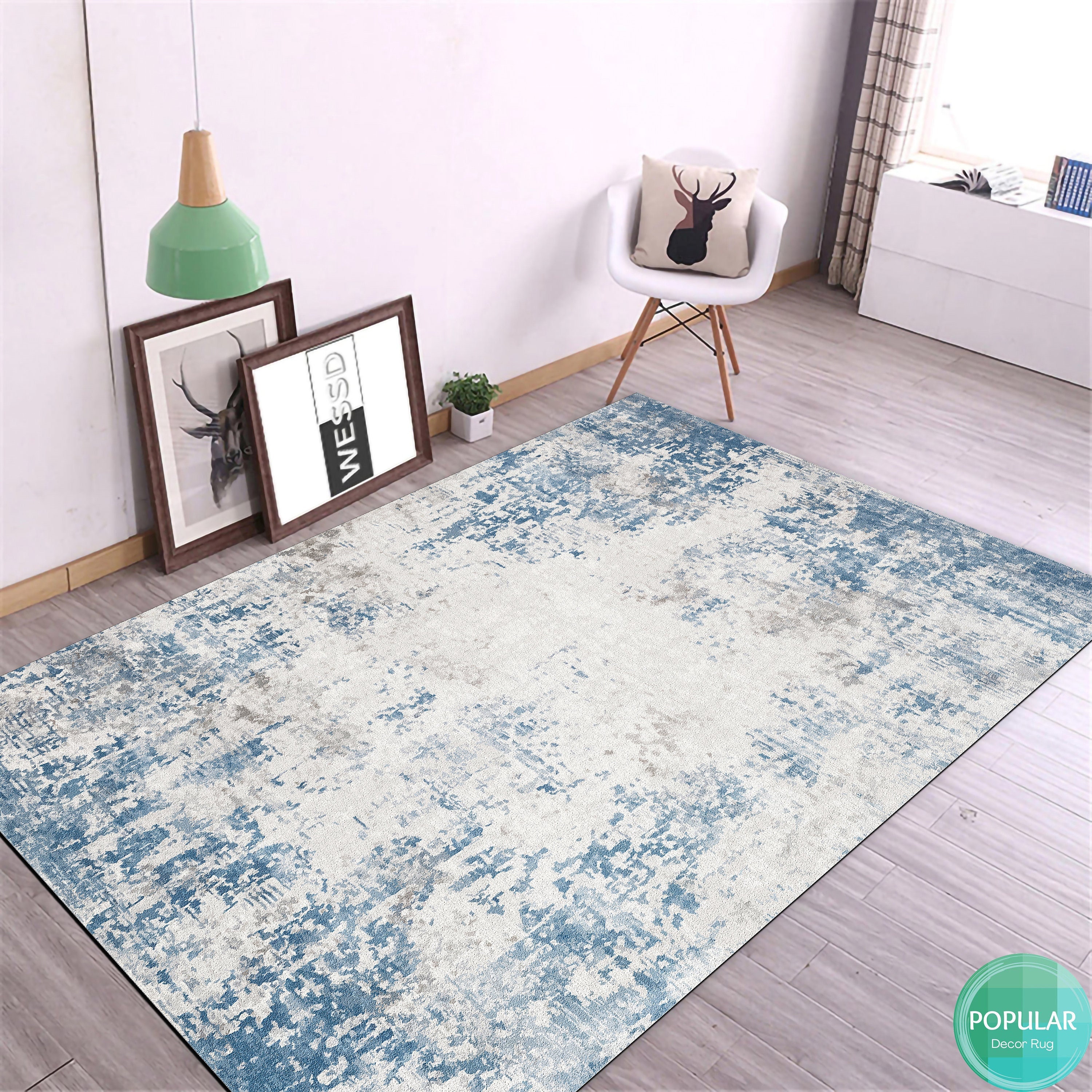 トルコ絨毯、トルコモチーフのほこりっぽい色あせたヴィンテージ