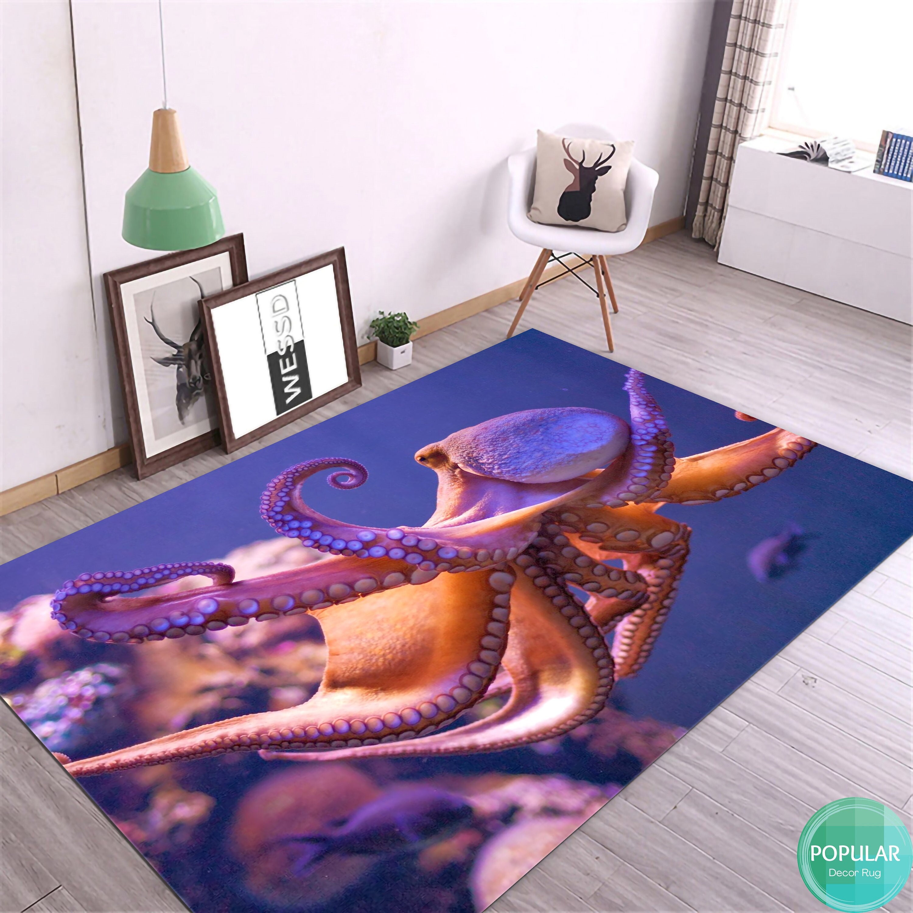 Octopus Latch Hook Kits, Large Latch Hook Rug Kit for Adults Latch Hook  Kits With Printed Canvas Christmas Decoration 