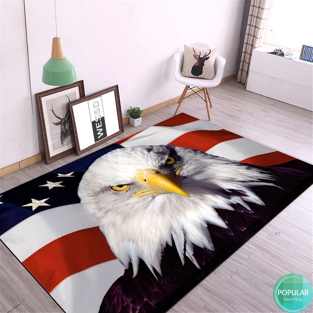 アメリカ国旗　USA製　ラグ　ブランケット 新品家具・インテリア - アメリカ国旗 USA製 ラグ ブランケット