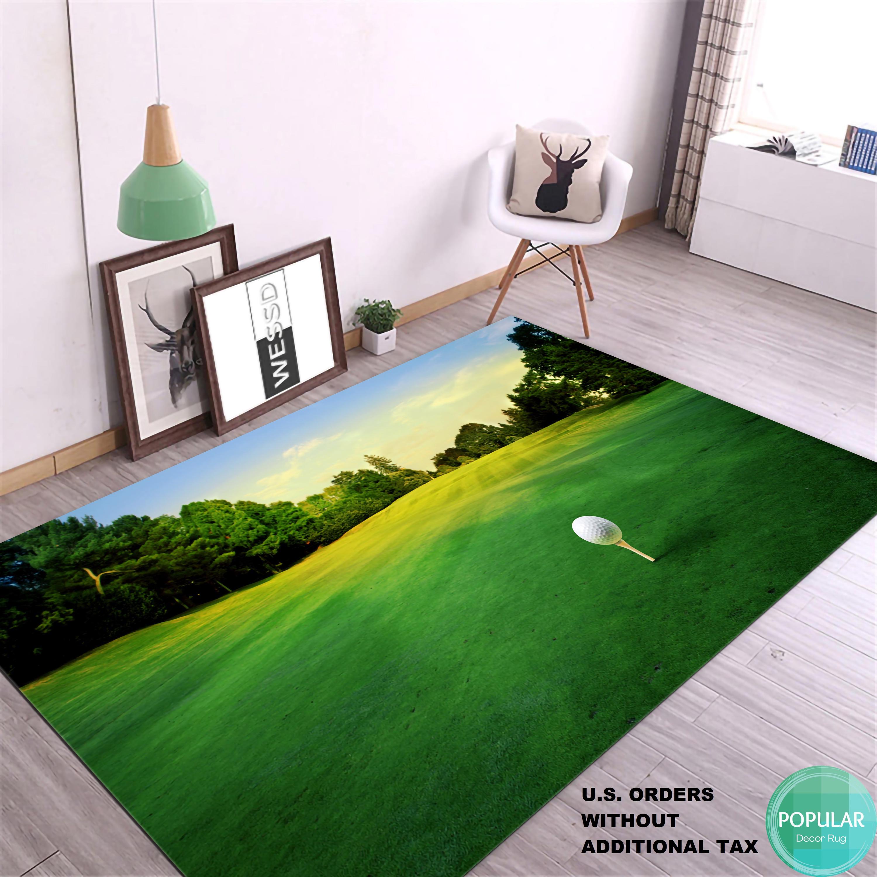 Golf Ramp Rug Golf Ball, Sport Rug, Large Area Rug, Home Decor Rug, Living Room Rug ...