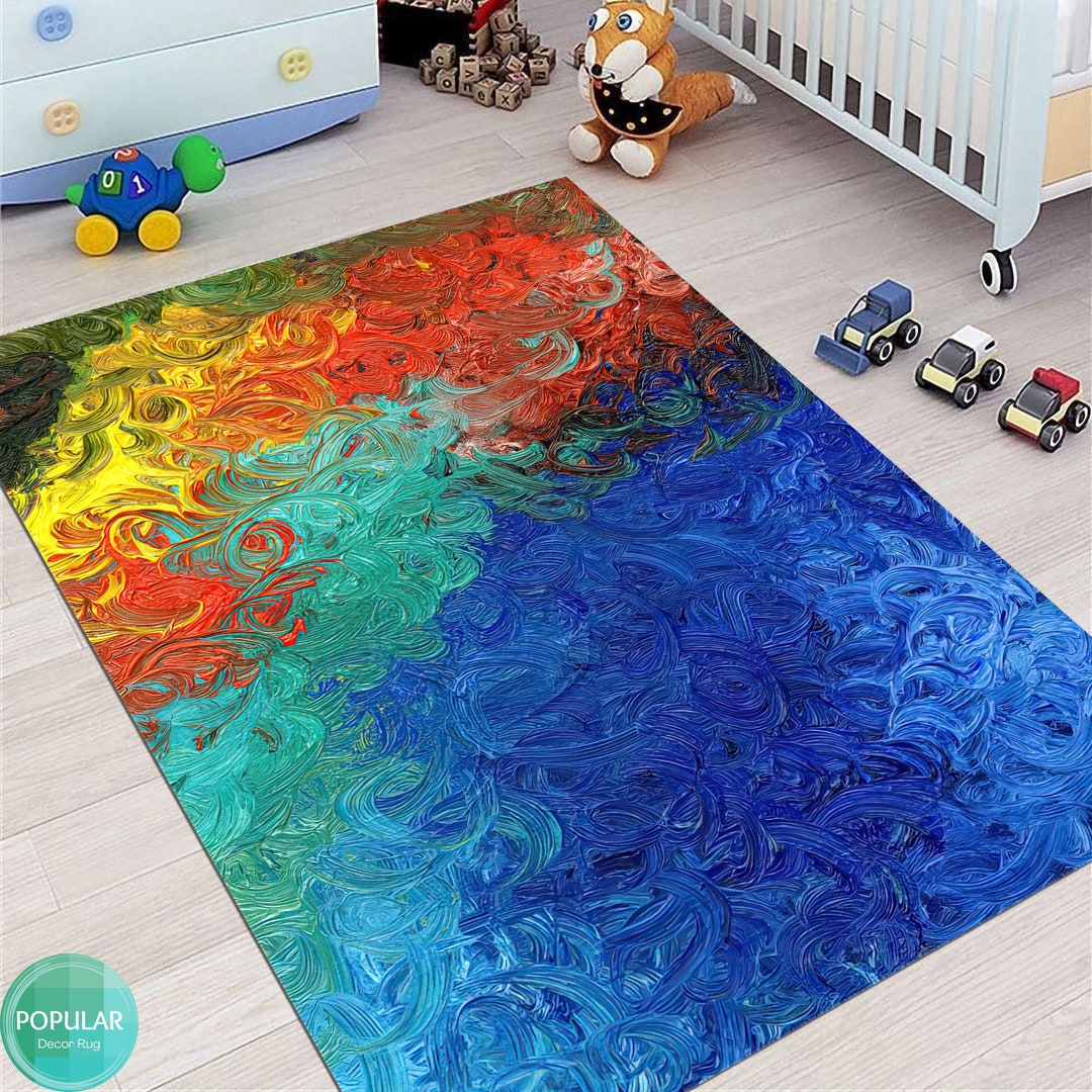 Graffiti Kids Rug, Themed Mat, Abstract Graffiti, Rugs for Living Room ...