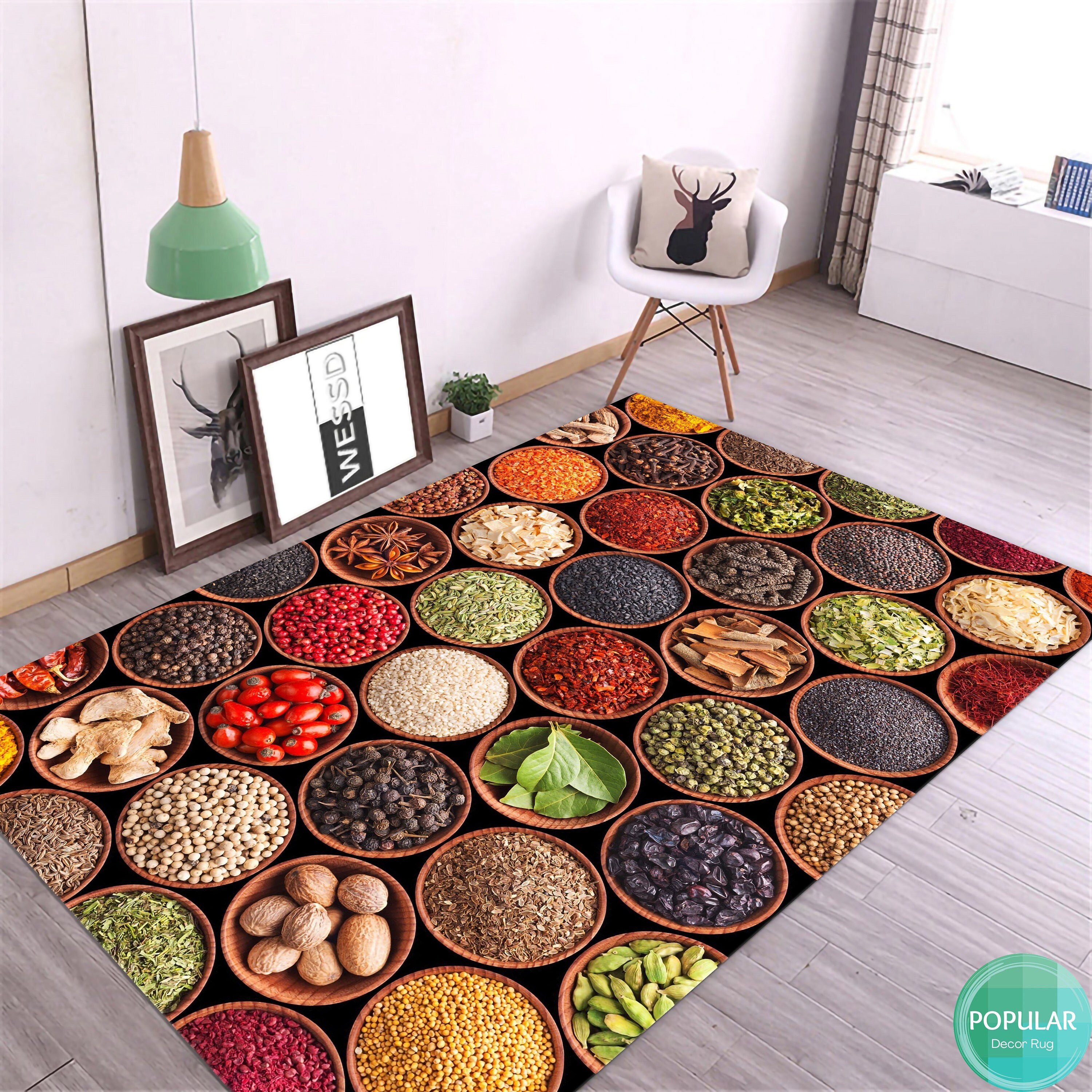 Tapis de cuisine Spices Design Tapis de cuisine antidérapant Tapis de  cuisine anti-saut lavable Tapis de cuisine aux couleurs vives Tapis  décoratif pour la maison Cadeau à la maison -  France