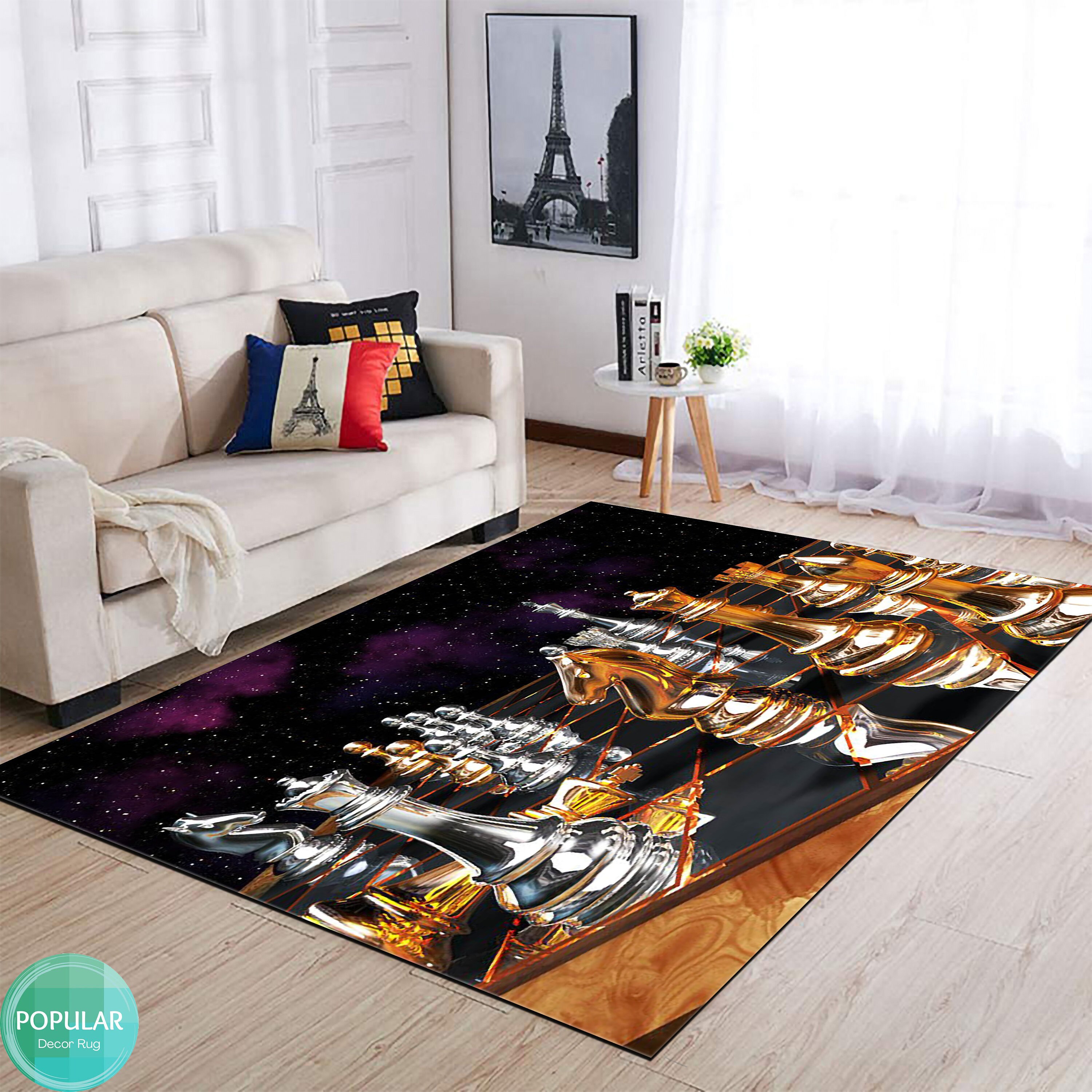 Chess Mat, Chess Rug, Game Carpet, Gaming Runner, Chess Game Gift, Mind ...