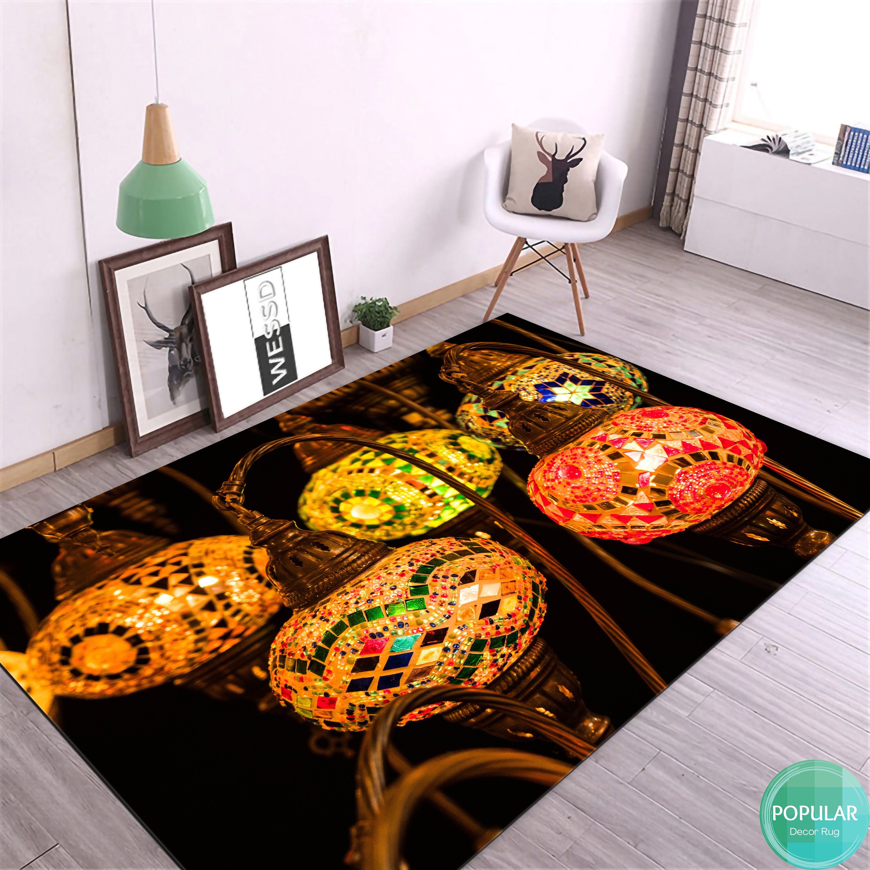 Silky Soft Rug, Modern Abstract Rug, Minimalist Rug, Nordic Scandinavian Area Rugs, Rug for Living Room, Rug for Bedroom,Diningroom,Kitchen