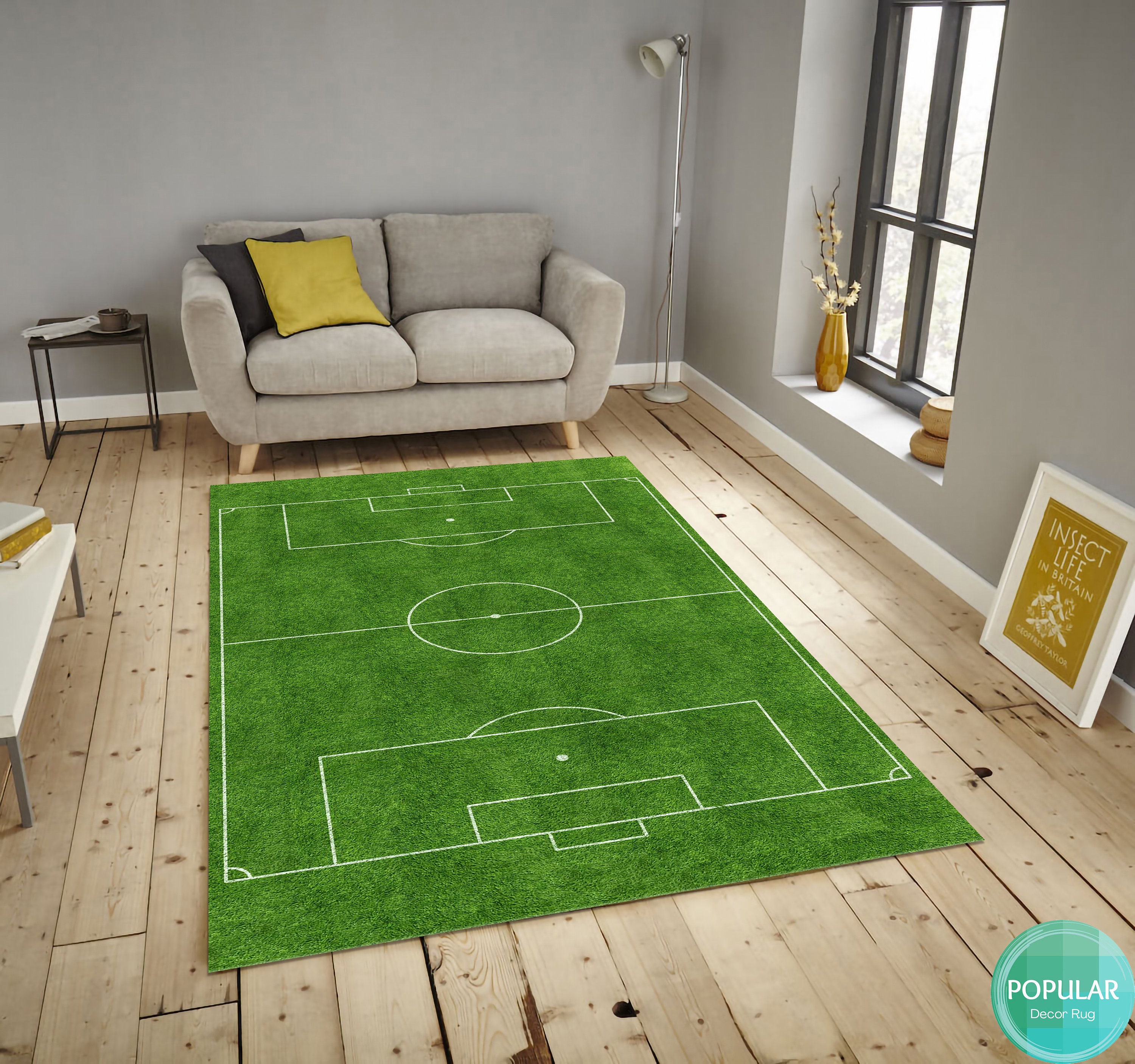 Discover Green Soccer Field, Football Field Gridiron, Sport Rug, Sport, Fan Clup Rug