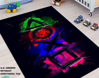 プレイルームラグ、PS4マット、プレイステーションカーペット、PS5ロゴ