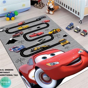 Personalized Play Rug for Kids, Custom Mat for Children, Kids Car Rug, Road Mat With Customized Name
