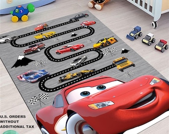 Personalized Play Rug for Kids, Custom Mat for Children, Kids Car Rug, Road Mat With Customized Name