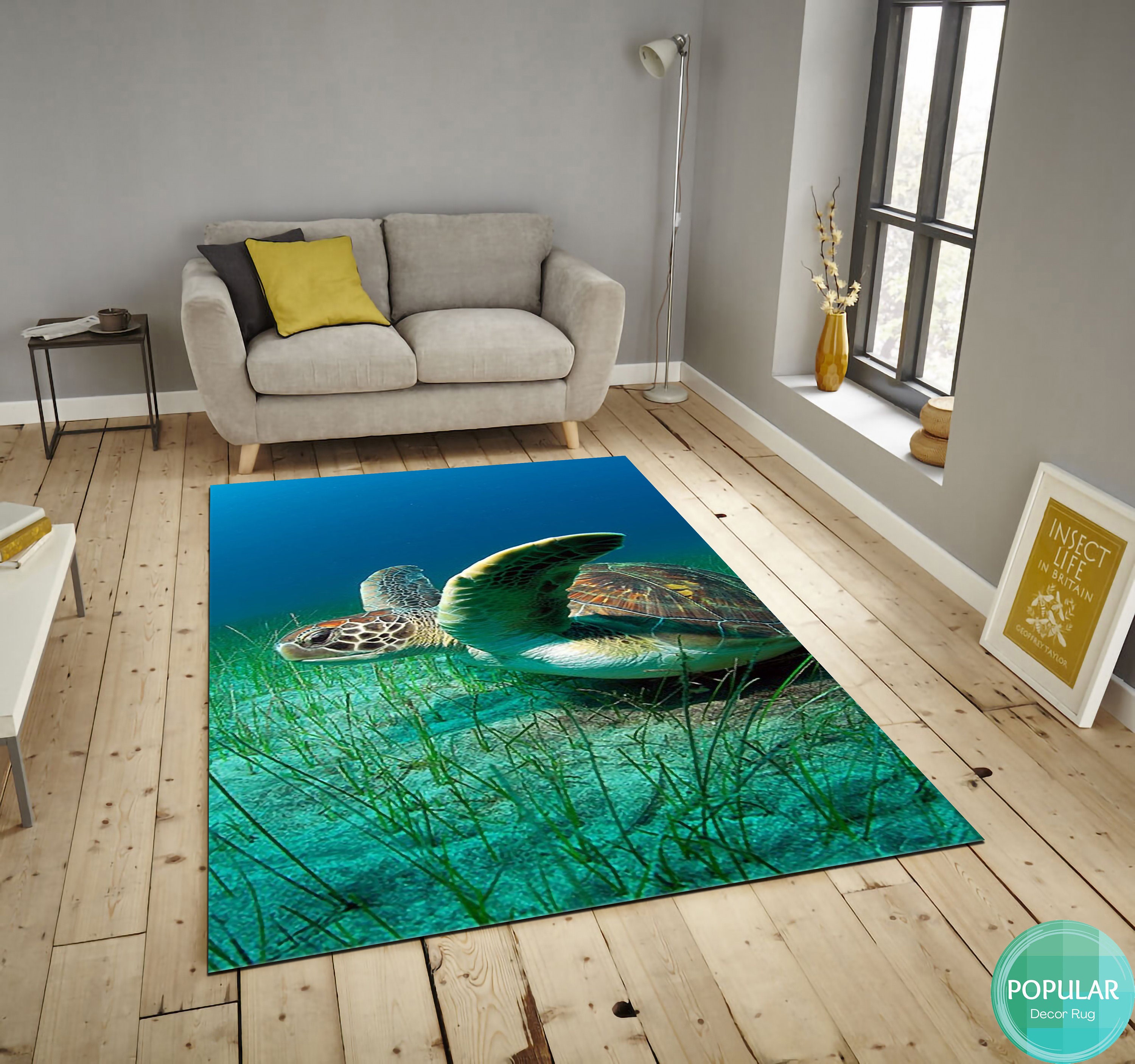 Sea Rug Animal Turtle Rugs, Sea Turtle Area Rugs, Abstract Sea Turtle Rug, Aqua Area ...
