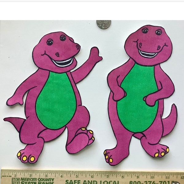 Barney the Purple Dinosaur Fabric Appliques No Sew DIY Halloween Costume