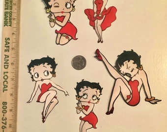 Awesome Betty Boop Fabric Appliques Iron Ons.