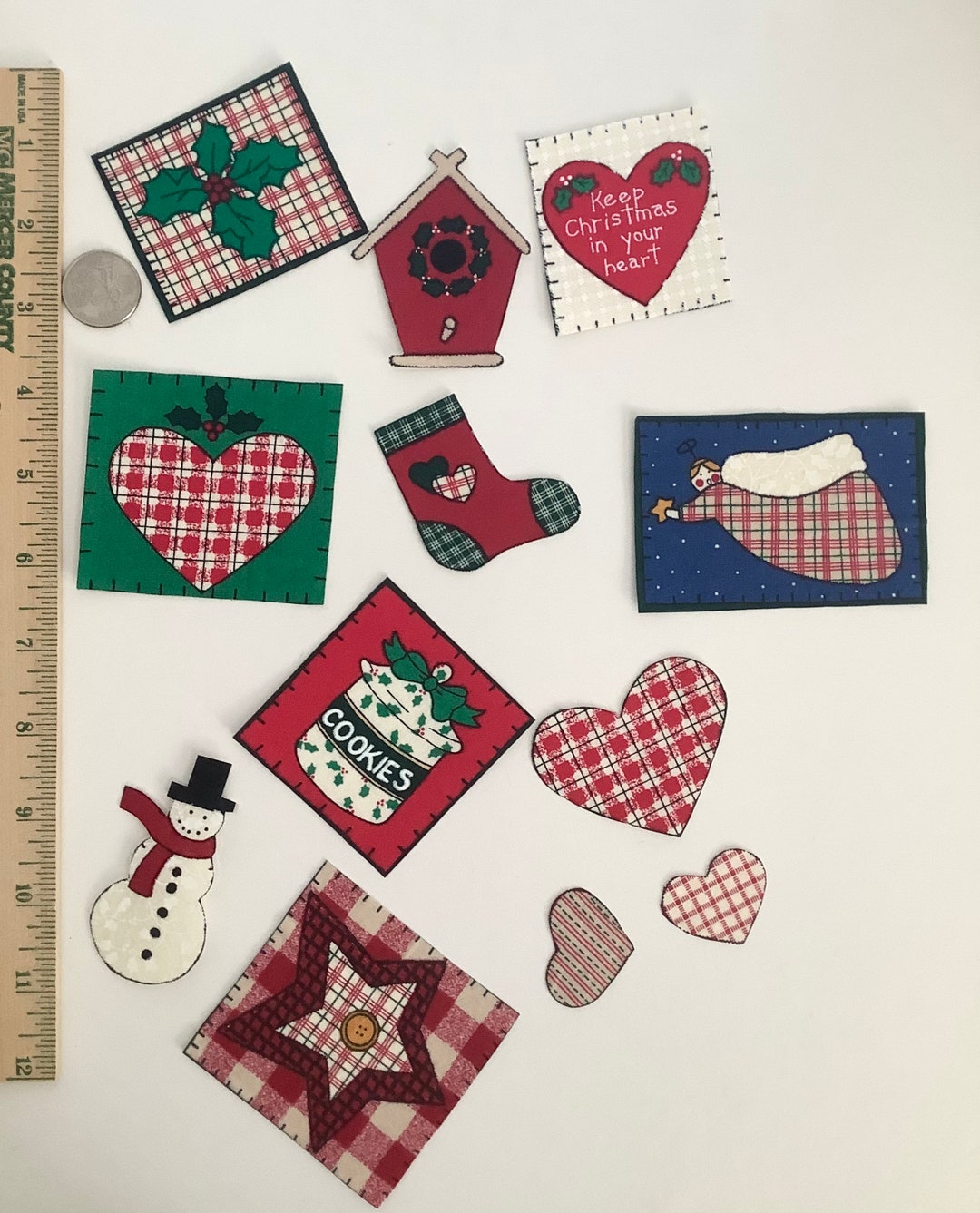 Cute Variety Vintage Christmas Fabric Applique Iron Ons Etsy