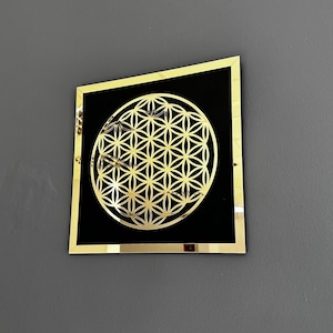 Flower of Life Wooden Wall Art: Sacred Geometry Decor