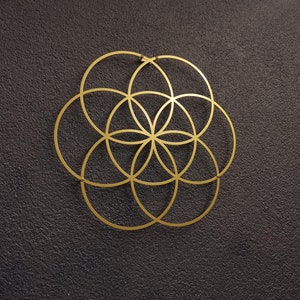Seed of Life Metal Wall Art: Sacred Geometry Decor
