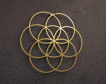 Seed of Life Metal Wall Art: Sacred Geometry Decor