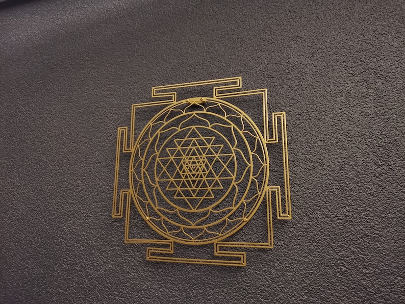 Sri Yantra Metal Wall Art: Sacred Geometry Mandala Decor, Spiritual ...