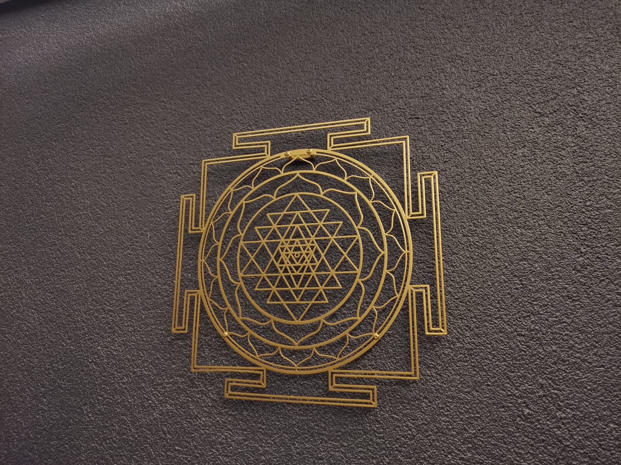 Sri Yantra Metal Wall Art: Sacred Geometry Mandala Decor, Spiritual ...