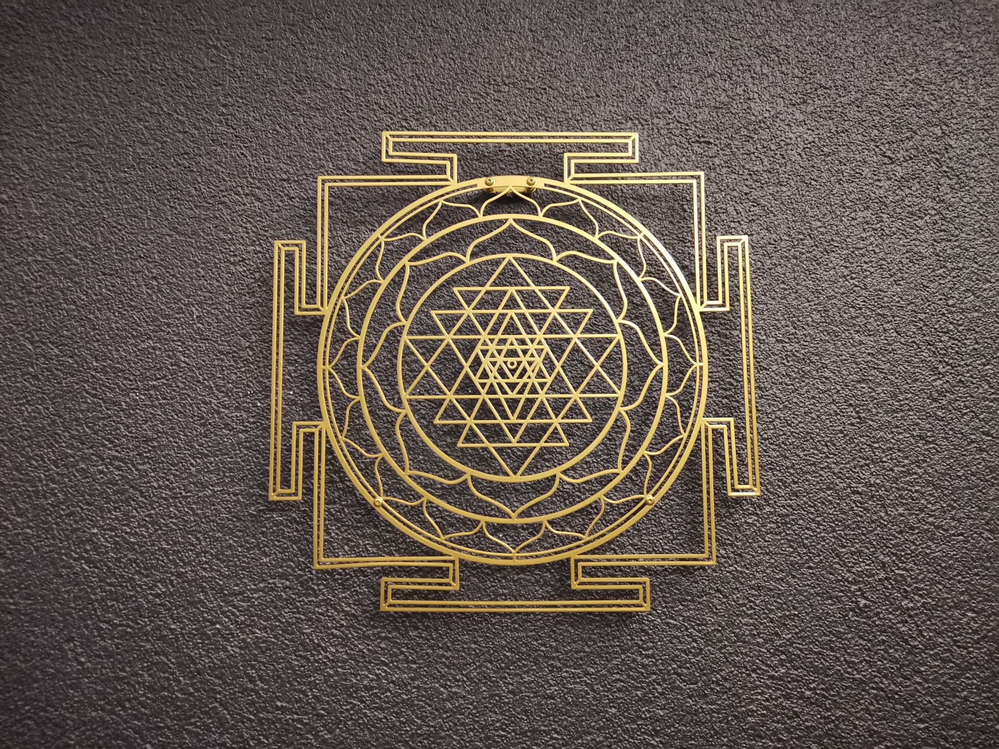 Sri Yantra Metal Wall Art: Sacred Geometry Mandala Decor, Spiritual ...