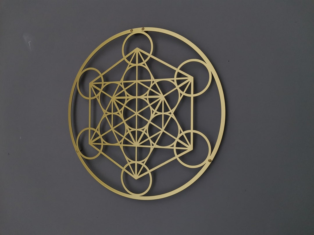 Metal Metatron's Cube Wall Art: Sacred Geometry Decor - Etsy