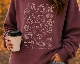 Fall Vibes SVG, Fall Vibes PNG, Fall , Autumn SVG, Cozy Vibes T-Shirt, Pumpkin Season, Sweater Weather