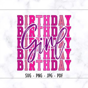 Birthday Girl SVG, Birthday Girl PNG, Retro Birthday Girl Svg, Birthday Svg, Birthday Shirt Svg, Birthday Squad Svg, Birthday Princess Svg