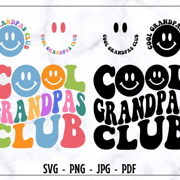 Cool Grandpas Club SVG, Cool Grandpas Club PNG, Grandpa Svg, Grandpa Shirt Svg, Cool Grandpa Svg, Trendy Svg, Popular Shirt Svg, Digital