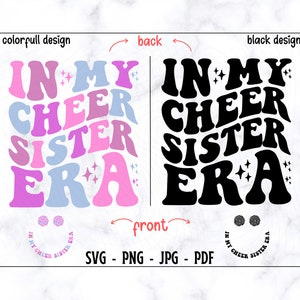 In My Cheer Sister Ära SVG-PNG, Cheer Sister SVG, Cherr SVG, Schwester SVG, lustige Schwester Shirt, Schwester Leben, Cheer Liebhaber