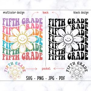 Fifth Grade SVG-PNG, Fifth Grade Vibes SVG, 5th Grade Svg, 5th Grade Shirt Svg, Fifth Grade Shirt Svg, Back To School Svg, School Shirt Svg