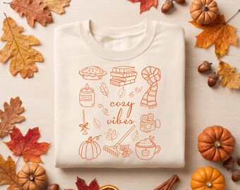 Cozy Vibes SVG, Cozy Vibes PNG, Fall PNG, Fall Svg, Autumn Svg, Sweater Weather Svg, Pumpkin Season, Spooky Season, Fall Vibes, Cozy Season