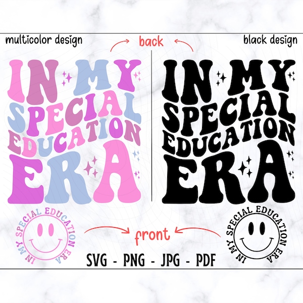 In My Special Education Era SVG-PNG, Special Education SVG, Special Education Shirt Svg, Funny School Shirt, Back To School Svg, School Svg