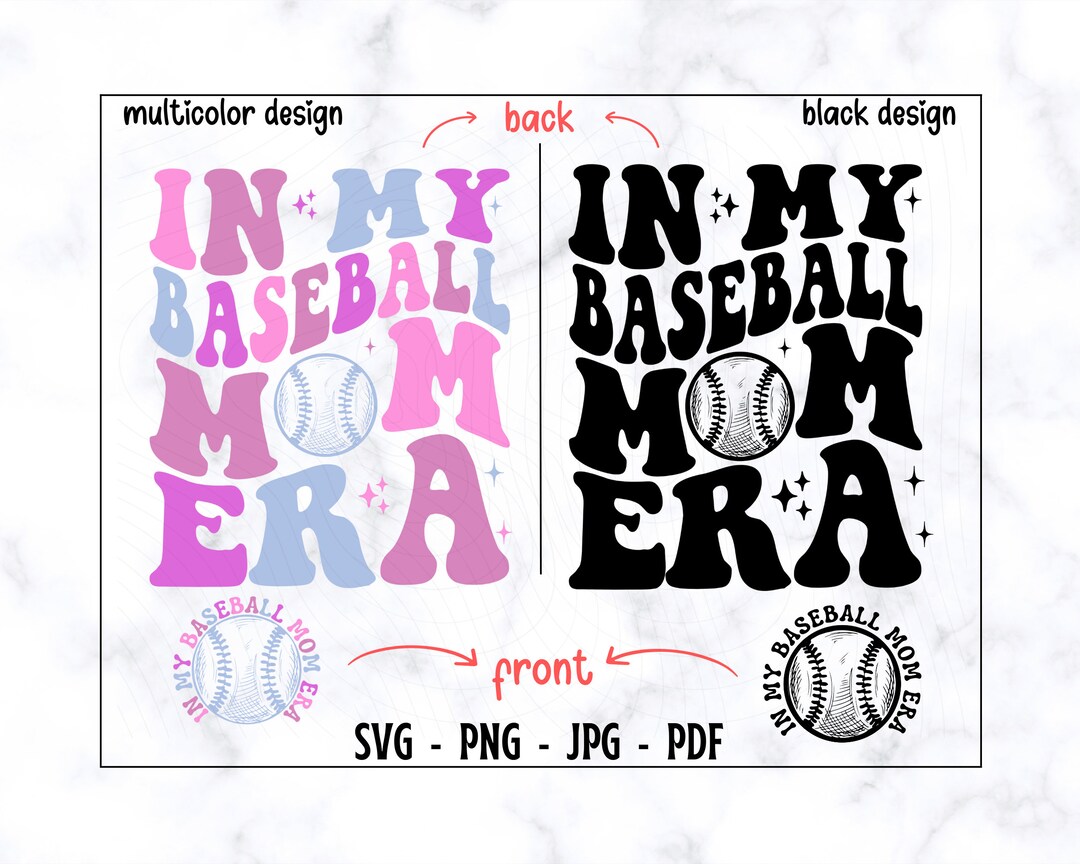 In My Baseball Mom Era SVG-PNG, Baseball Mom Svg, Baseball Mama Svg