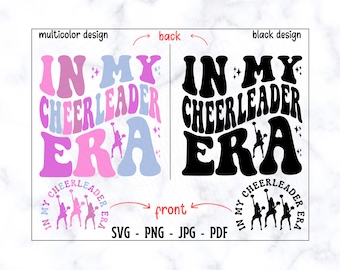 In My Cheerleader Era SVG-PNG, Cheerleader SVG, Cheer Svg, Cheerleader Shirt Svg, Funny Shirt Svg, Cheer T-Shirt Svg, Popular Shirt Svg