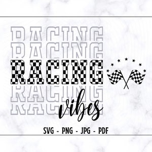 Racing Vibes SVG-PNG, Racing svg, Racing Vibes Shirt svg, Retro Racing Shirt svg, Racing Mom svg, Renntag svg, Spieltag svg, Rennsaison