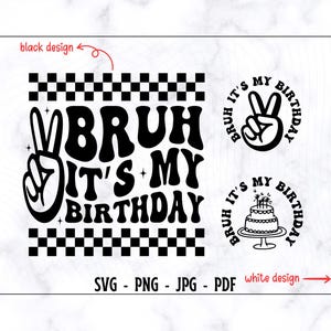 Bruh İt's My Birthday SVG-PNG, grappige verjaardag Svg, verjaardag Svg, feestvarken Svg, feestvarken Svg, verjaardagsfeestje Svg, verjaardagsshirt