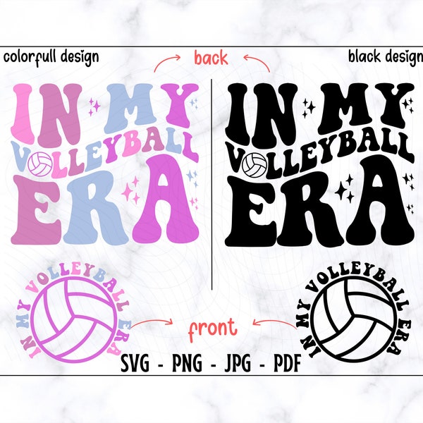 In My Volleyball Era SVG-PNG, Volleyball SVG, Volleyball Shirt Svg, Volleyball Lover Svg, Sports Shirt Svg, Funny Volleyball Shirt Svg