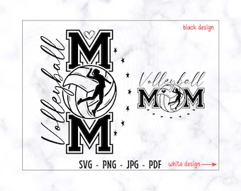 Volleyball Mom SVG-PNG, Volleyball Mom Shirt Svg, Volleyball Lover Svg, Volleyball Mama Shirt, Volleyball Svg, Retro Volleyball Svg, Mom Svg