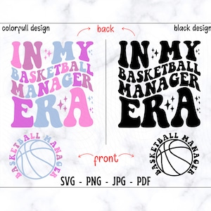 In My Basketball Manager Era SVG-PNG, Basketball Manager Svg, Basquete Svg, Camisa de basquete Svg, Amante de basquete Svg, Basquete retrô