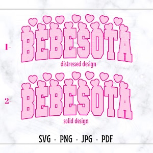 Bebesota Svg, Bebesota PNG, Bad Bunny Svg Png, Día de San Valentín Svg, Corazones Rosas Svg, Camisa de San Valentín Svg, Bebesita Rosa y Bebesota Svg png